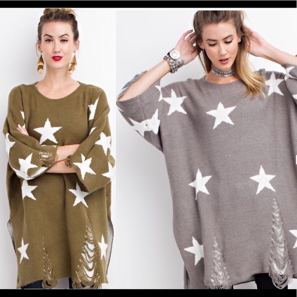 🏆HOST PICK🏆THICK & SOFT! Distressed Stars - Picture 2 of 8